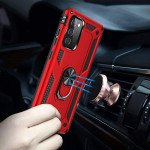 Wholesale Tech Armor Ring Stand Grip Case with Metal Plate for Samsung Galaxy A02S (Red)